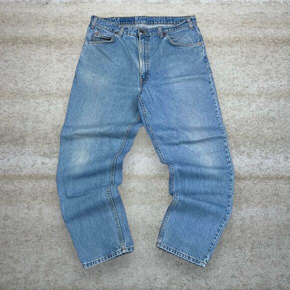 Vintage 90s Orange Tab Levis 634 Jeans 38x32 Relaxed Fit Medium Wash Denim - Picture 2 of 5